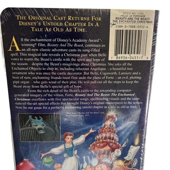 Beauty and the Beast: The Enchanted Christmas New, Factory Sealed VHS Vintage - Picture 5 of 8